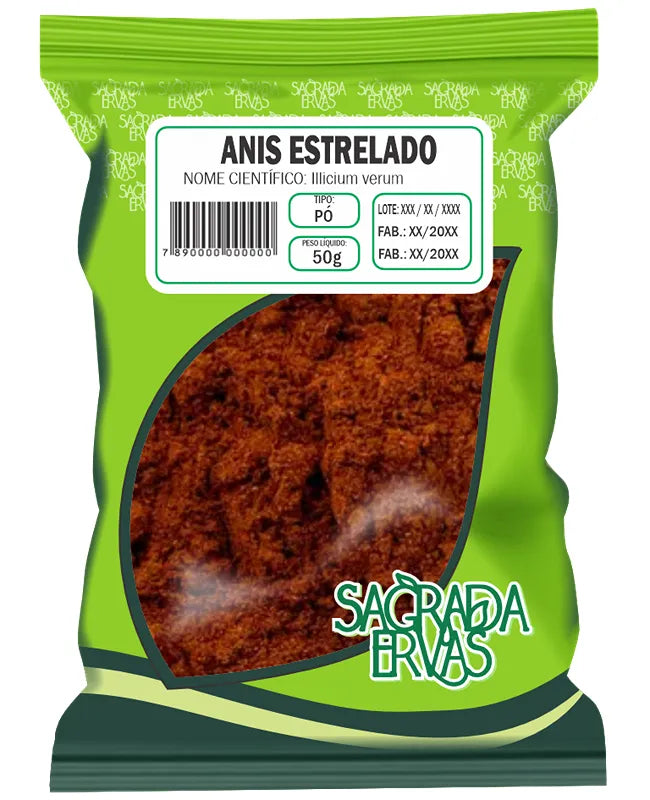 Anis Estrelado em Pó 50g – Sabor Intenso e Digestão Leve (Sagrada Ervas)