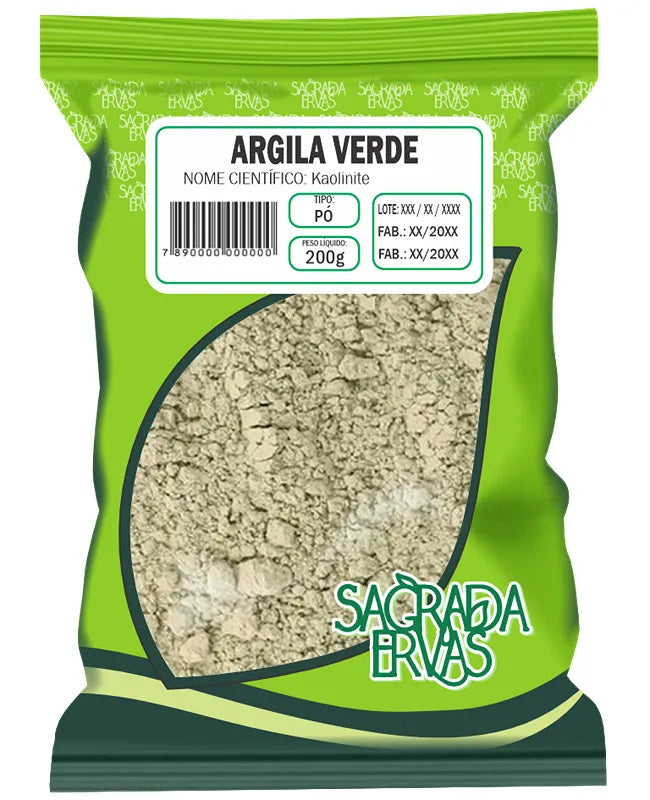 Argila Verde 200g – Controle da Oleosidade e Poros Dilatados (Sagrada Ervas)