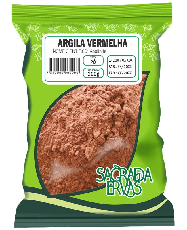 Argila Vermelha 200g – Rejuvenescimento, Circulação e Celulite (Sagrada Ervas)