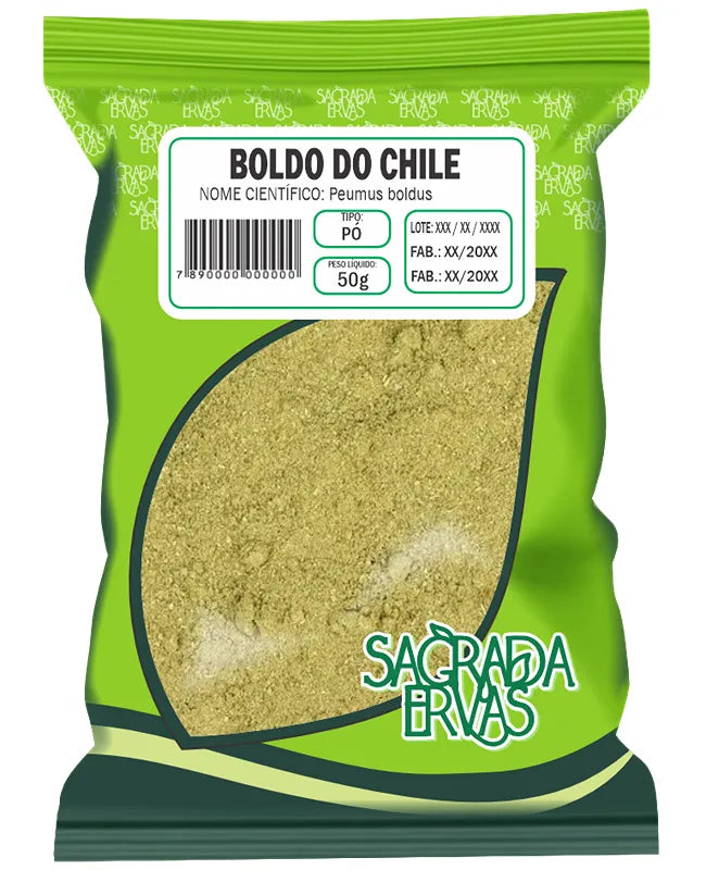 Boldo do Chile em Pó 50g – Alívio Digestivo Imediato e Detox (Sagrada Ervas)