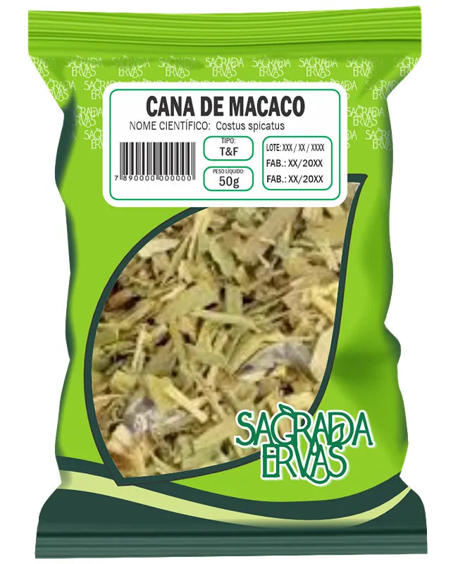 Cana de Macaco (Cana do Brejo) Folha 50g – Saúde dos Rins e Infecção Urinária (Sagrada Ervas)