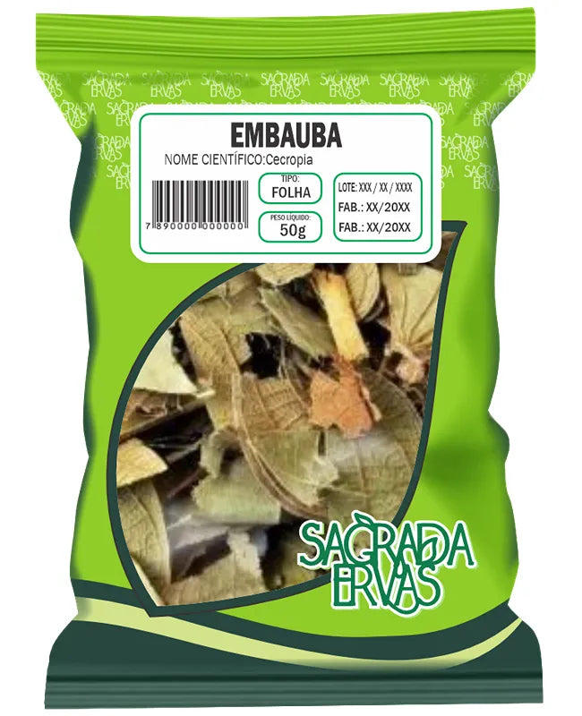 Chá de Embaúba (Folhas) 50g – Pressão Alta, Coração e Diabetes (Sagrada Ervas)