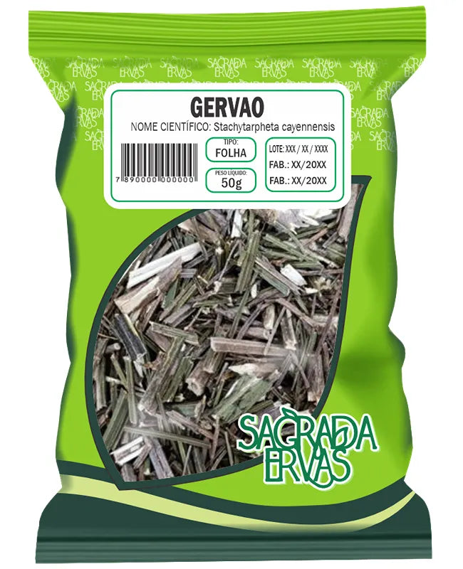Chá de Gervão (Folhas) 50g – Cicatrizante de Úlcera, Fígado e Gastrite (Sagrada Ervas)