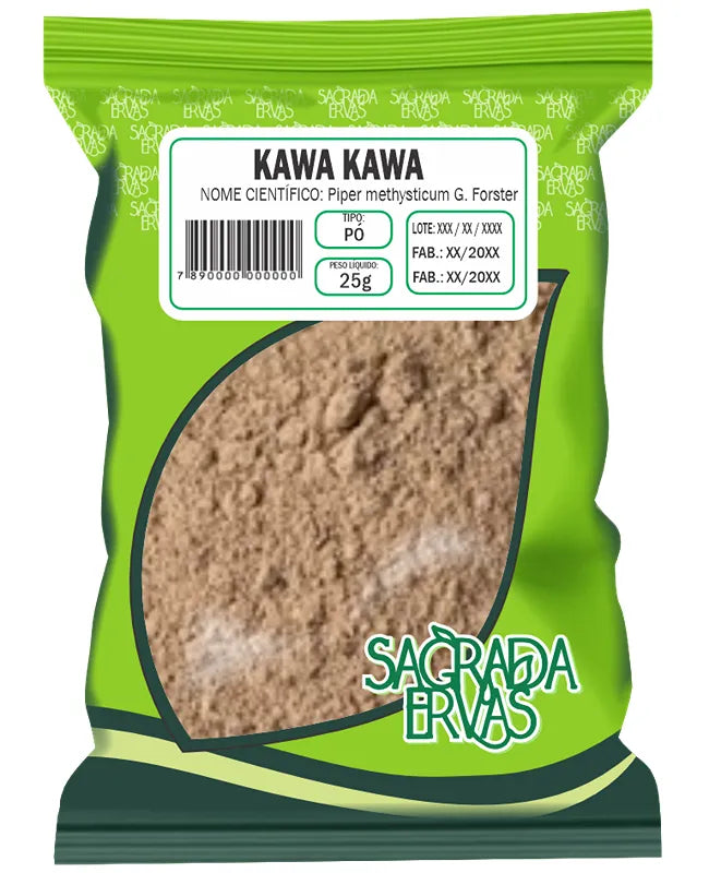 Kawa Kawa em Pó 25g – Ansiedade Forte, Estresse, Insônia e Relaxamento Muscular (Sagrada Ervas)