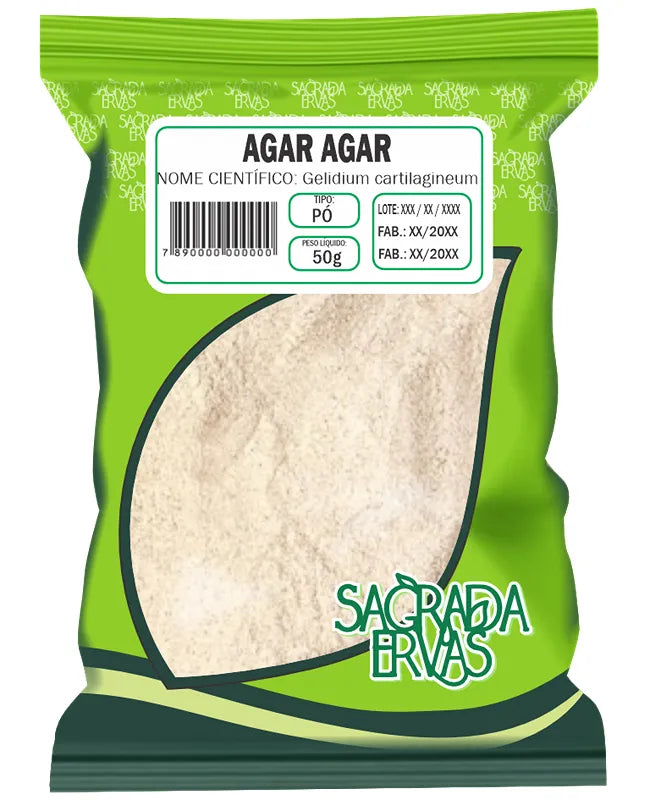 Agar Agar em Pó 50g – Gelatina Vegana e Saciedade Natural