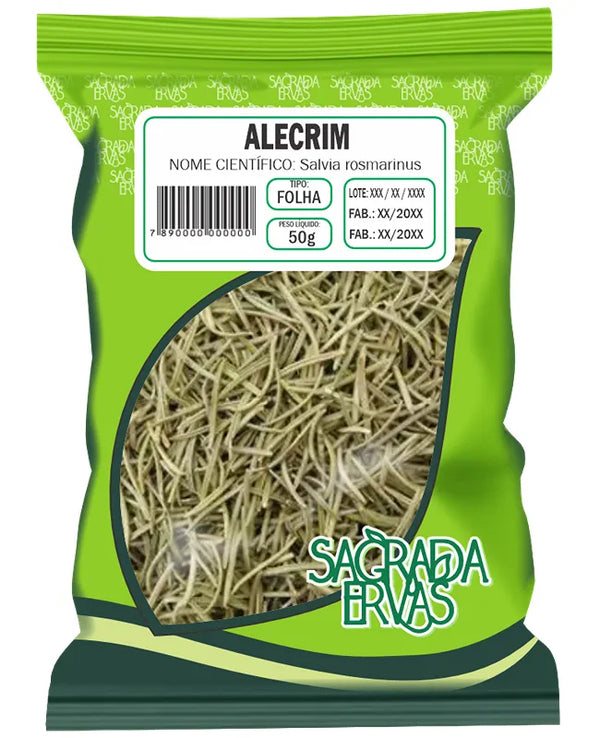 Alecrim Folhas 50g – Foco, Memória e Vitalidade (Sagrada Ervas)