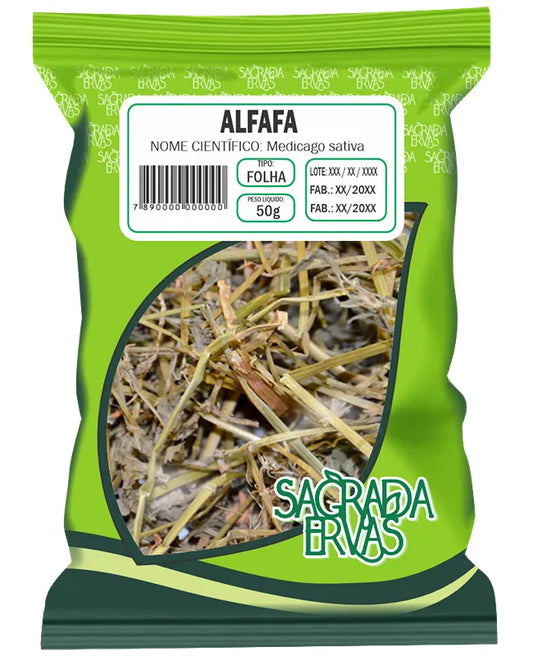 Chá de Alfafa 50g – Nutrição, Vitalidade e Detox (Sagrada Ervas)