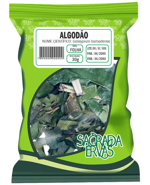 Chá de Folha de Algodão 30g – Saúde da Mulher e Pós-Parto