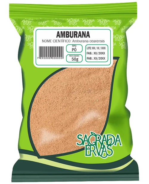Amburana em Pó 50g – Alívio Respiratório e Aroma Nobre (Imburana)