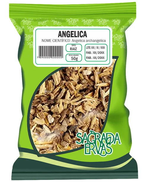 Chá de Angélica Raiz 50g – Digestão, Gases e Proteção (Erva dos Anjos)