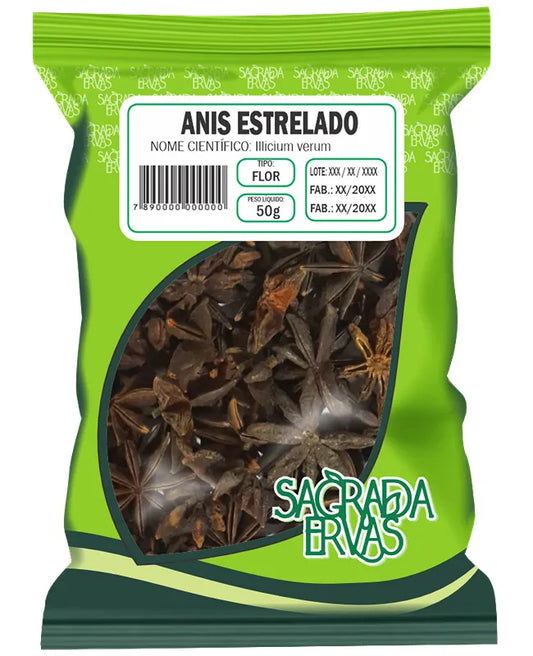 Anis Estrelado 50g – Digestão, Imunidade e Aroma Premium (Sagrada Ervas)