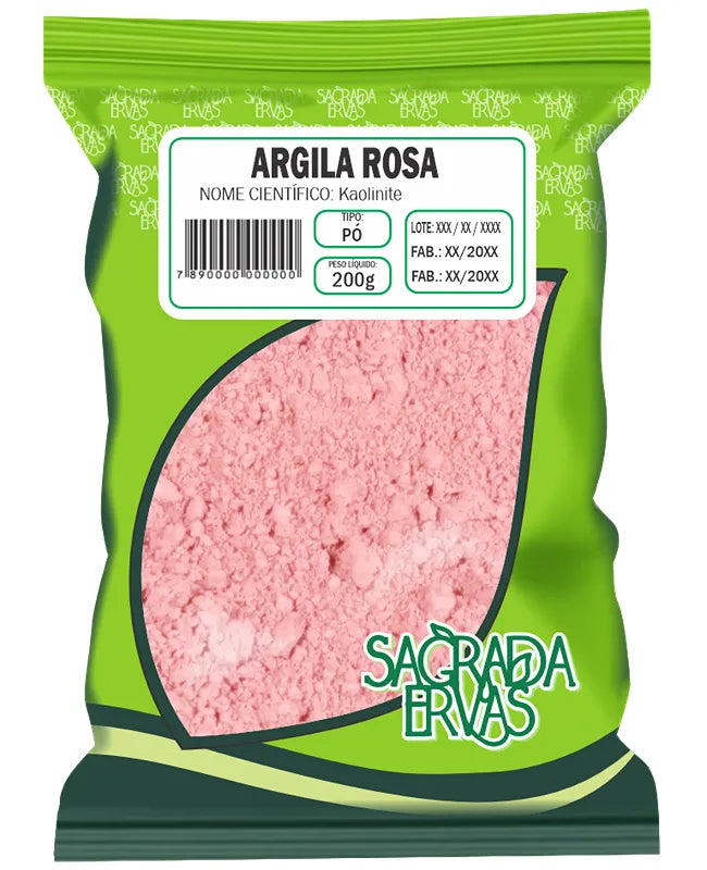 Argila Rosa 200g – Pele Sensível, Hidratação e Vitalidade (Sagrada Ervas)