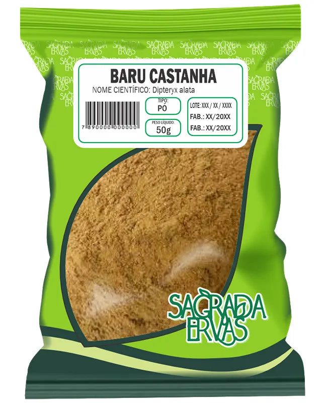Baru Casca em Pó 50g – Alívio das Dores Articulares e Praticidade (Sagrada Ervas)