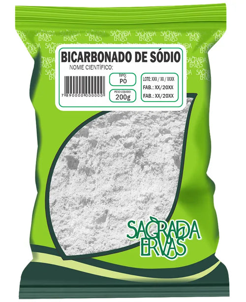 Bicarbonato de Sódio 200g – Multiuso: Digestão, Culinária e Higiene (Sagrada Ervas)