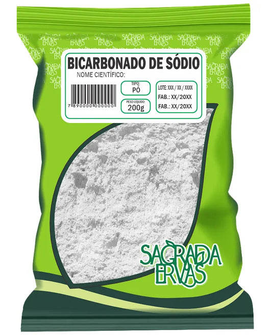 Bicarbonato de Sódio 200g – Multiuso: Digestão, Culinária e Higiene (Sagrada Ervas)
