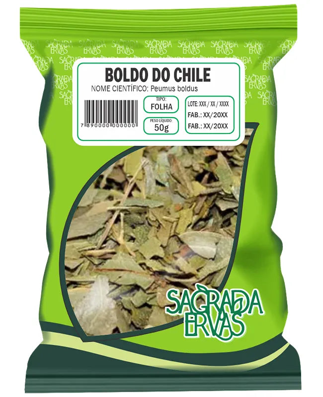 Boldo do Chile Folha 50g – O Guardião do Fígado e Digestão (Sagrada Ervas)