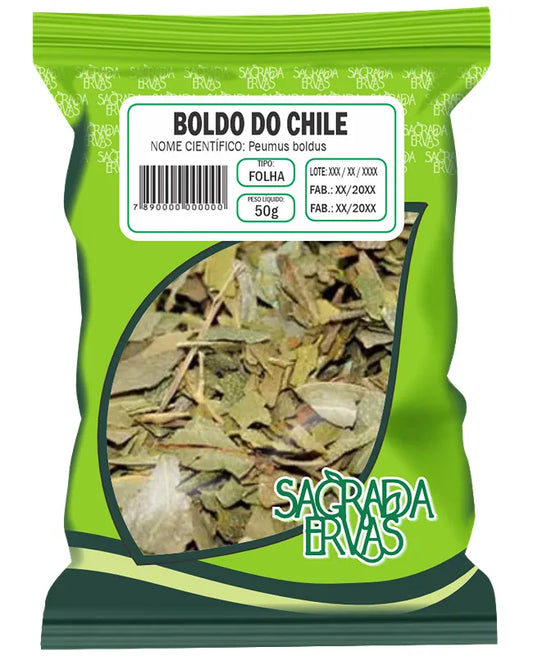 Boldo do Chile Folha 50g – O Guardião do Fígado e Digestão (Sagrada Ervas)