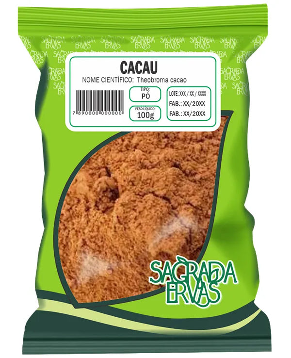 Cacau em Pó 100% Puro 100g – Antioxidante, Energia e Coração Saudável (Sagrada Ervas)