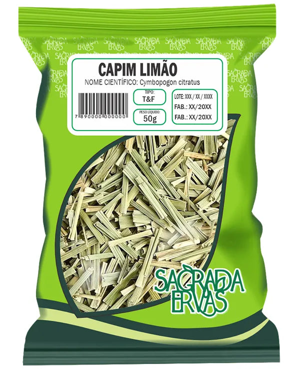 Chá de Capim Limão 50g – O Cítrico Refrescante e Digestivo (Sagrada Ervas)
