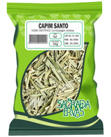 Chá de Capim Santo 50g – O "Santo Remédio" para Nervos e Cabeça (Sagrada Ervas)