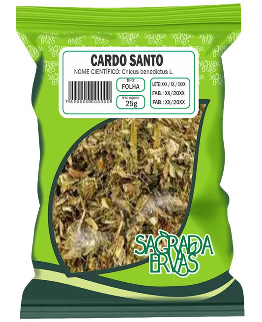 Chá de Cardo Santo (Cardo Bento) 25g – Digestão Difícil e Cicatrização (Sagrada Ervas)