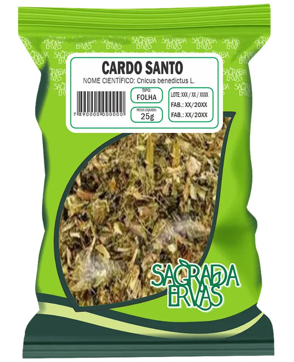 Chá de Cardo Santo (Cardo Bento) 25g – Digestão Difícil e Cicatrização (Sagrada Ervas)
