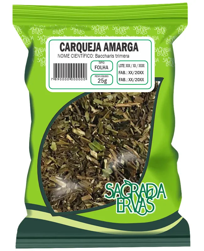 Carqueja Amarga Folha 25g – O Detox Mais Poderoso do Fígado e Emagrecimento (Sagrada Ervas)