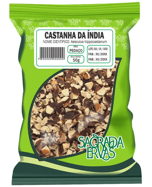 Chá de Castanha da Índia 50g – Fim das Varizes, Hemorroidas e Pernas Cansadas (Sagrada Ervas)