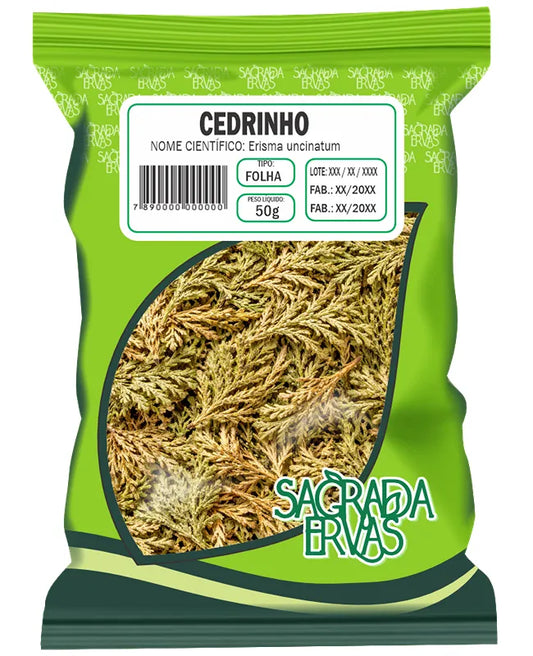 Cedrinho Folha 50g – Tônico Capilar, Expectorante e Banho de Proteção (Sagrada Ervas)