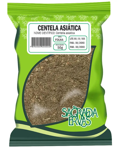 Centella Asiática em Pó 50g – O Fim da Celulite e Pele Firme (Colágeno Natural) (Sagrada Ervas)