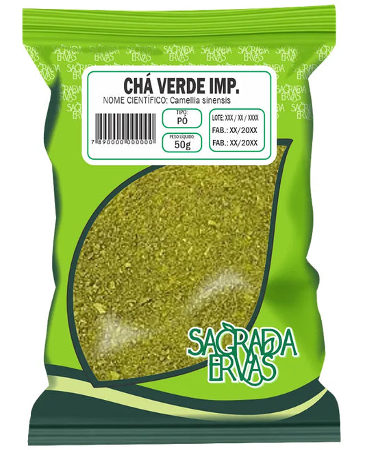 Chá Verde Importado em Pó 50g – Metabolismo Acelerado e Detox Instantâneo (Sagrada Ervas)