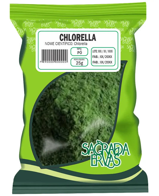 Chlorella em Pó Pura 25g – O Detox de Metais Pesados e Superalimento (Sagrada Ervas)