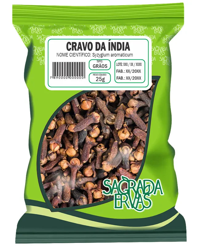 Cravo da Índia em Grãos 25g – Anestésico Natural, Digestão e Proteção (Sagrada Ervas)