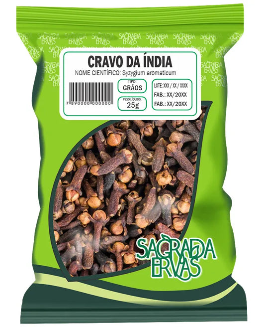 Cravo da Índia em Grãos 25g – Anestésico Natural, Digestão e Proteção (Sagrada Ervas)