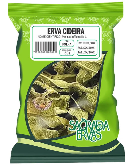 Chá de Erva Cidreira (Melissa) Folhas 50g – Calmante, Sono e Digestão (Sagrada Ervas)