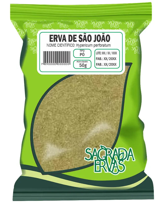 Erva de São João (Hipérico) em Pó 50g – Antidepressivo Natural e Ansiedade (Sagrada Ervas)