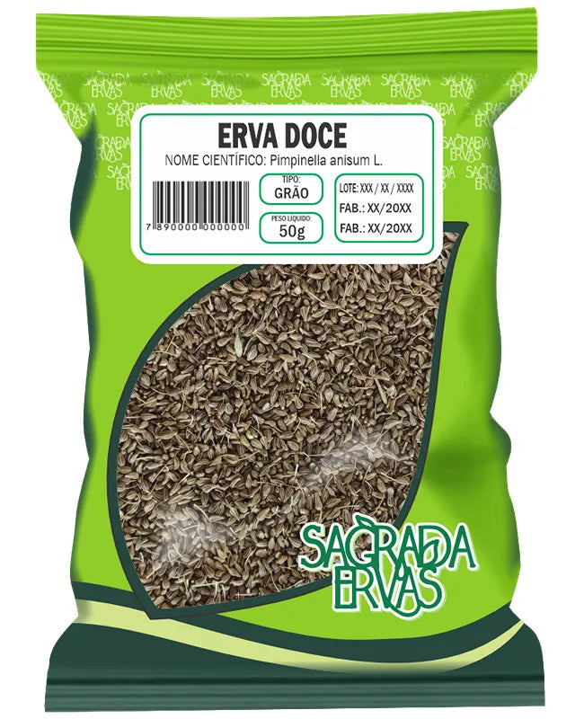 Erva Doce (Grãos) 50g – Cólicas de Bebê, Gases e Aumenta o Leite (Sagrada Ervas)