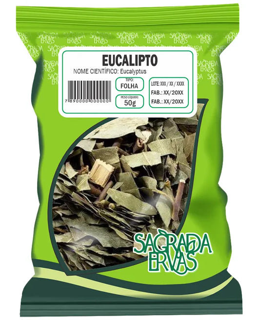 Eucalipto (Folhas) 50g – Inalação para Sinusite, Gripe e Nariz Entupido (Sagrada Ervas)
