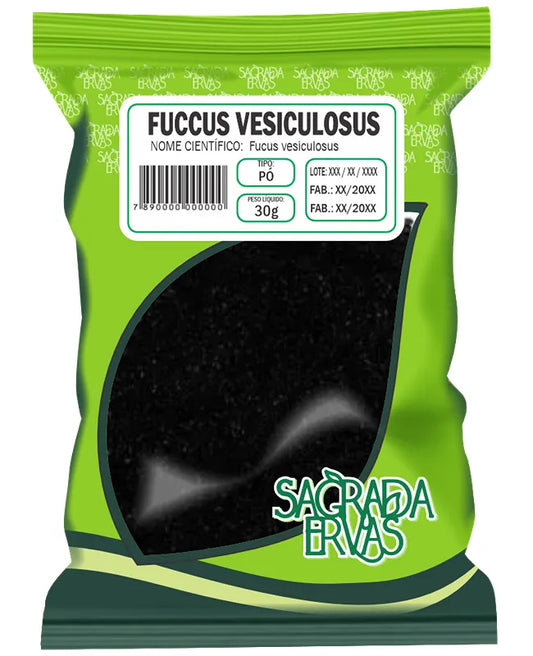 Fucus Vesiculosus em Pó 30g – Acelerador de Metabolismo, Tireoide Lenta e Celulite (Sagrada Ervas)