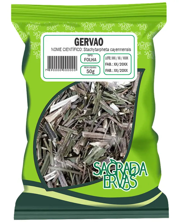 Chá de Gervão (Folhas) 50g – Cicatrizante de Úlcera, Fígado e Gastrite (Sagrada Ervas)