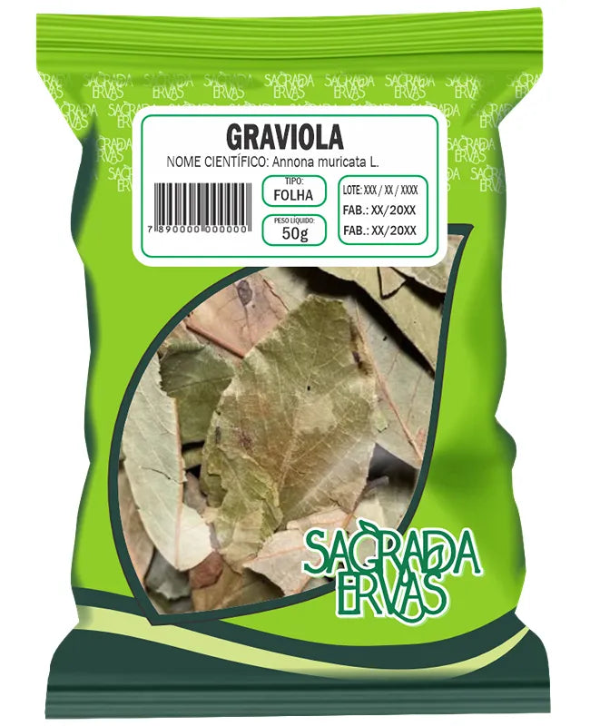 Chá de Graviola (Folhas) 50g – Imunidade, Células Saudáveis e Diabetes (Sagrada Ervas)