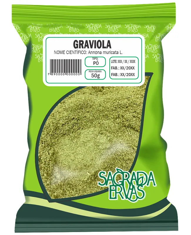 Graviola em Pó 50g – Imunidade, Proteção Celular e Diabetes (Sagrada Ervas)