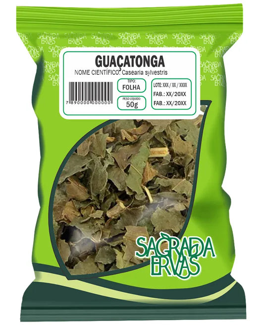 Chá de Guaçatonga (Folhas) 50g – Cicatrizante de Úlceras, Herpes e Gastrite (Sagrada Ervas)