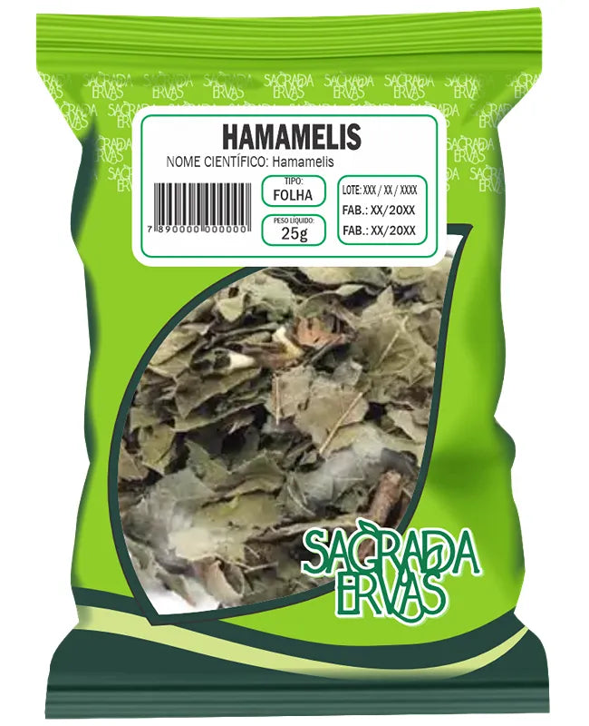 Chá de Hamamélis (Folhas) 25g – Hemorroidas, Varizes e Má Circulação (Sagrada Ervas)