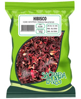 Hibisco (Flor) 50g – O Chá "Seca Barriga", Diurético e Anti-Hipertensivo (Sagrada Ervas)