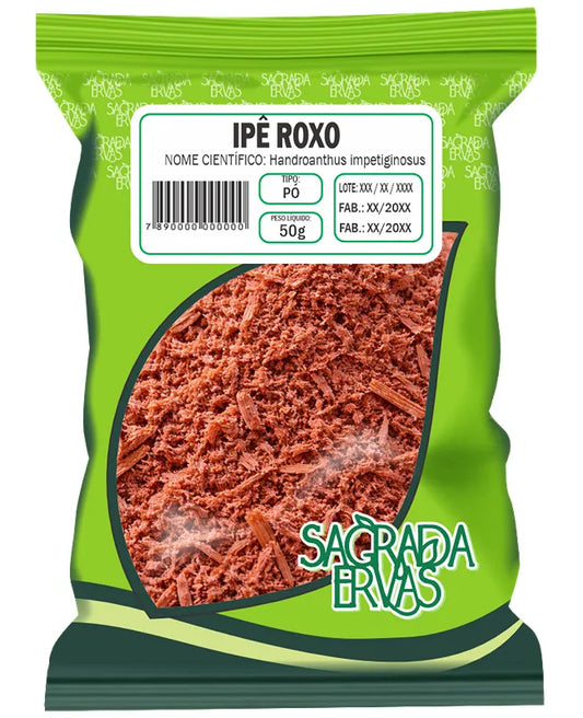 Ipê Roxo em Pó 50g – Imunidade Blindada, Candidíase e Anti-inflamatório (Sagrada Ervas)