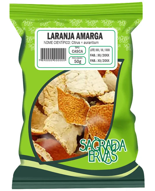 Laranja Amarga Casca 50g – Queima de Gordura, Acelerador de Metabolismo e Digestão (Sagrada Ervas)