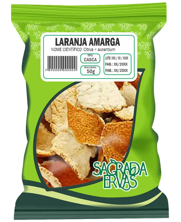 Laranja Amarga Casca 50g – Queima de Gordura, Acelerador de Metabolismo e Digestão (Sagrada Ervas)