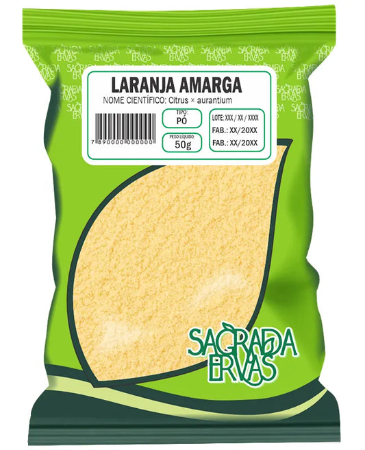 Laranja Amarga em Pó 50g – Queima de Gordura, Pré-Treino Natural e Inibidor de Apetite (Sagrada Ervas)