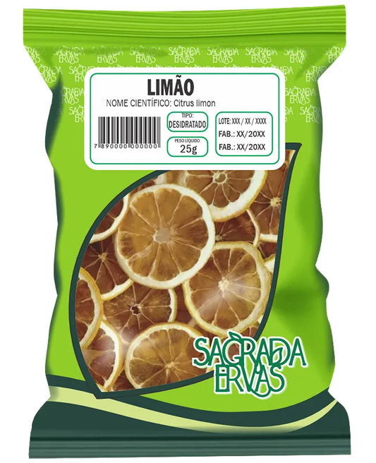 Limão Desidratado (Rodelas) 25g – Drinks (Gin), Chás Detox e Decoração (Sagrada Ervas)